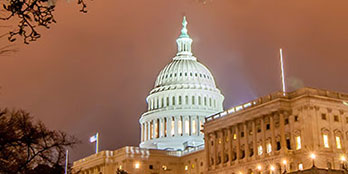 us capitol orange sky