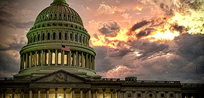 US capitol at dawn