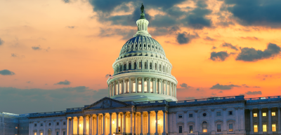 US capitol building at sunrise