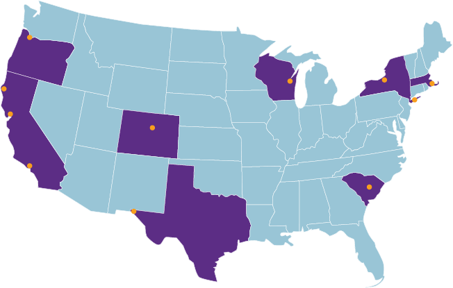 map only-then1994 January THEN US map of PACE replication sites