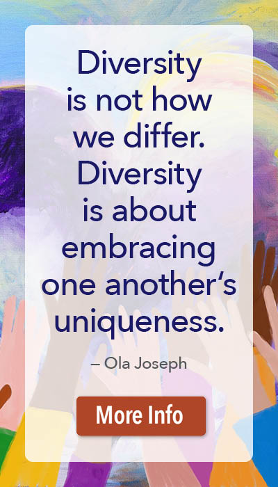 DEI background with Ola Joseph quote